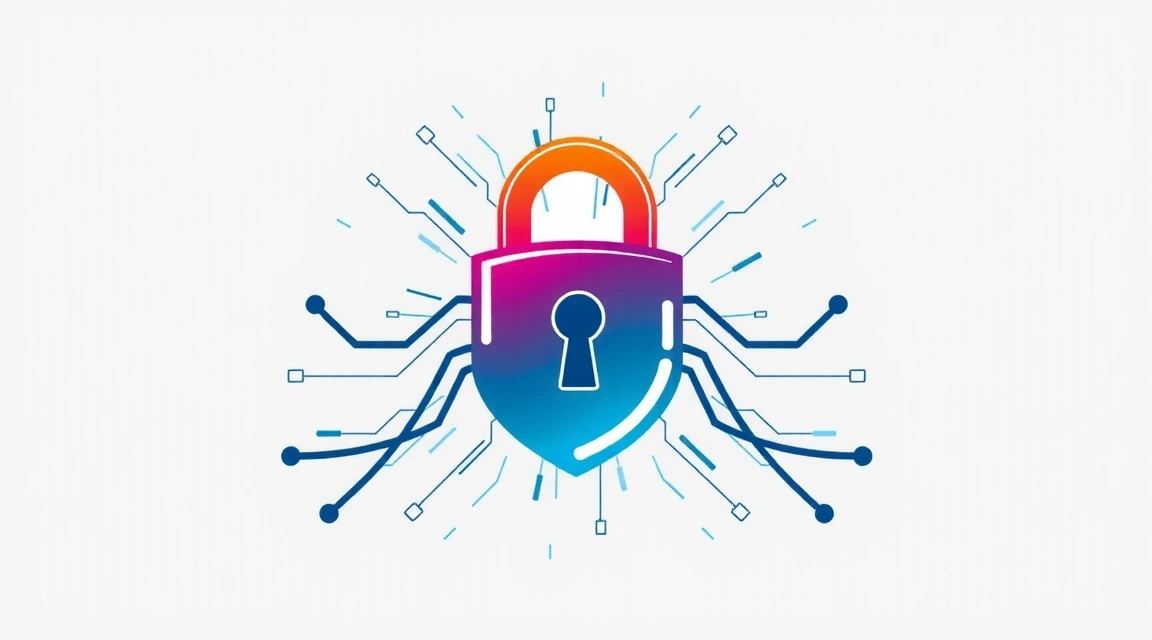 Digital lock icon representing data security